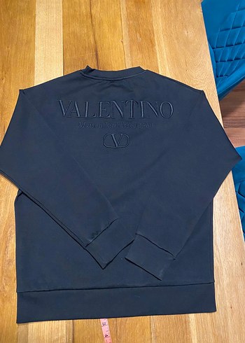 Valentino Siyah Erkek Sweatshirt, Bisiklet Yaka, Fermuarlı