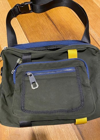 Sarı Detaylı Erkek Omuz Çantası ve bel çantası - Görsel 2