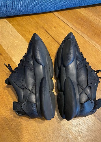 Siyah Kadın Blok Topuklu Spor Ayakkabı - Görsel 5