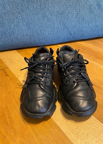 Siyah Kadın Blok Topuklu Spor Ayakkabı - Görsel 2