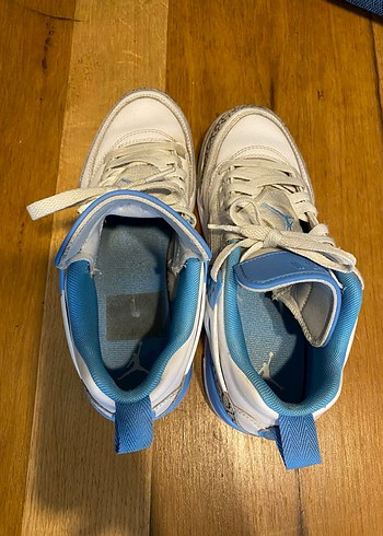 Beyaz Mavi Bağcıklı Basketbol Ayakkabısı - Görsel 5