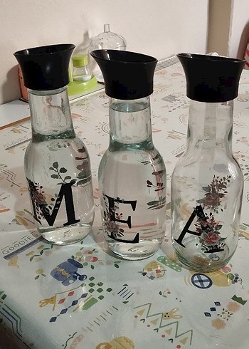 Siyah Kapaklı Cam Sürahi Seti - Görsel 2