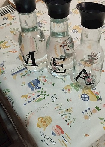 Siyah Kapaklı Cam Sürahi Seti - Görsel 7