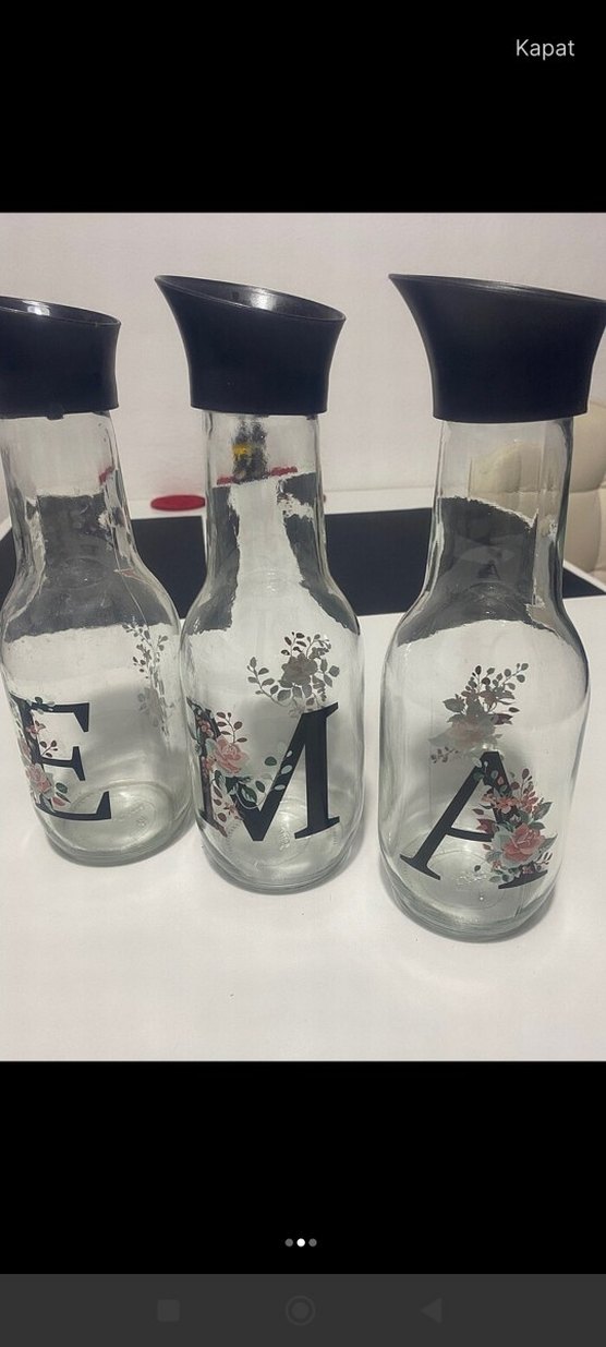 Siyah Kapaklı Cam Sürahi Seti - Görsel 5