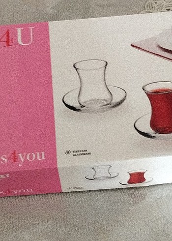 Bordo Çay Takımı 4You