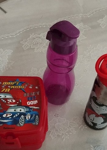 Çocuklar için renkli termos ve beslenme seti - Görsel 6