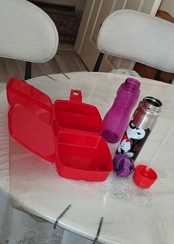 Çocuklar için renkli termos ve beslenme seti - Görsel 10