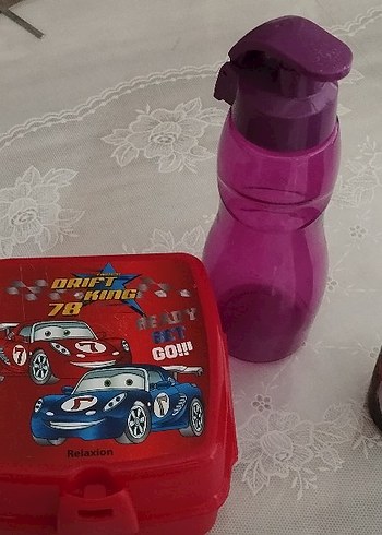 Çocuklar için renkli termos ve beslenme seti - Görsel 7