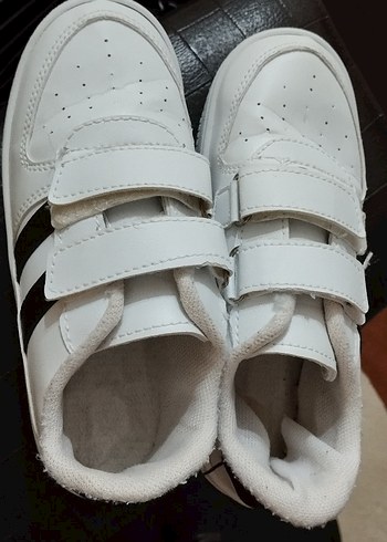 Beyaz Erkek Çocuk Spor Ayakkabı Velcro - Görsel 6