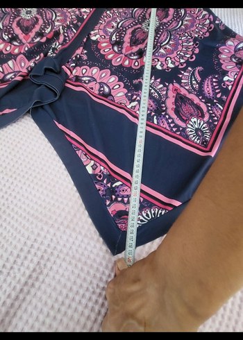 Desenli büyük beden elbise - Görsel 6