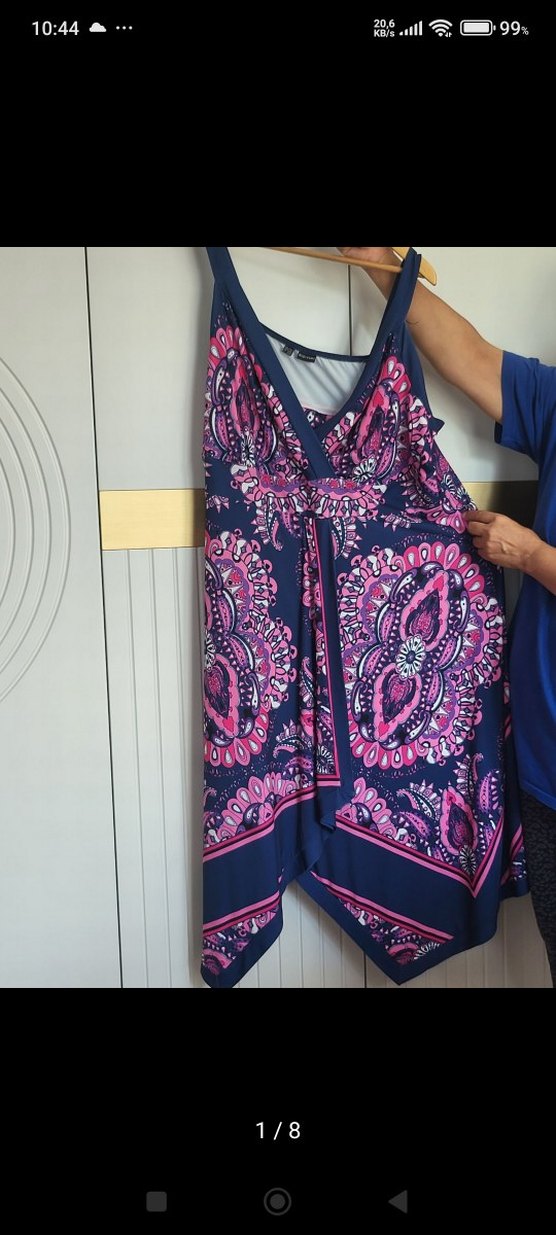 Desenli büyük beden elbise - Görsel 3