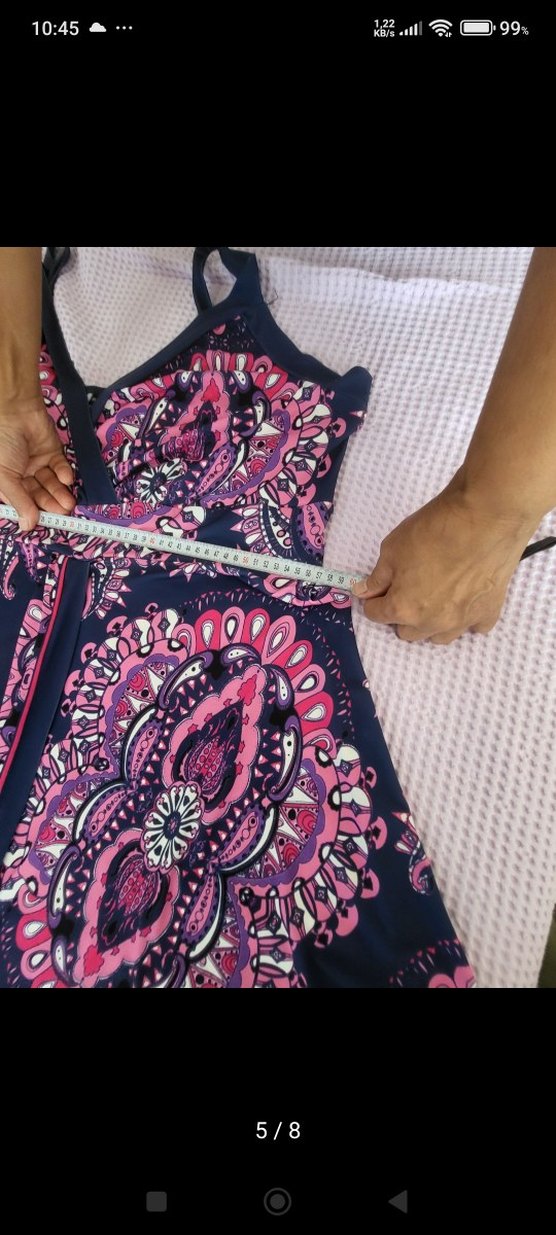 Desenli büyük beden elbise - Görsel 5