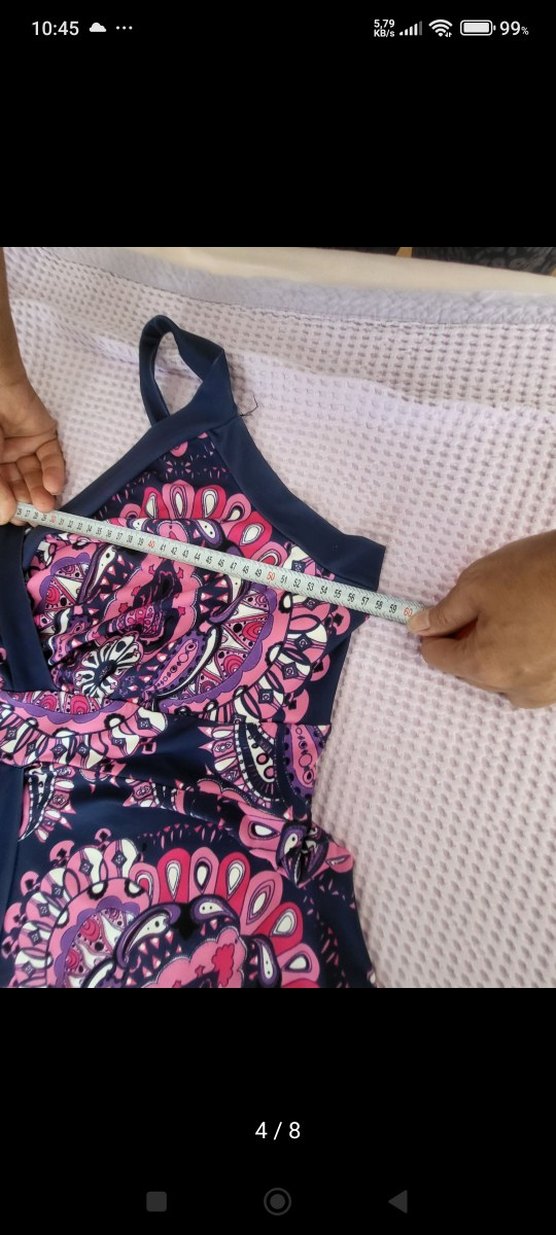 Desenli büyük beden elbise - Görsel 4