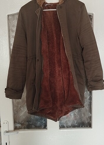 İçi tüylü kadın mont 42 beden - Görsel 3