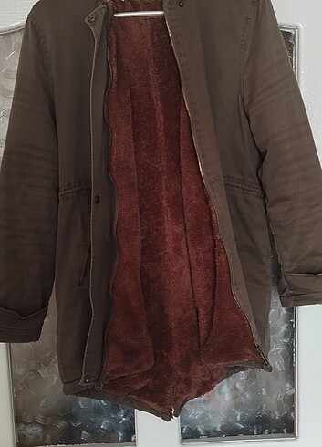 İçi tüylü kadın mont 42 beden - Görsel 4