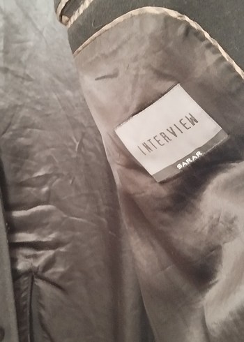 Erkek Siyah Midi Düğmeli kaşe kaban - Görsel 11