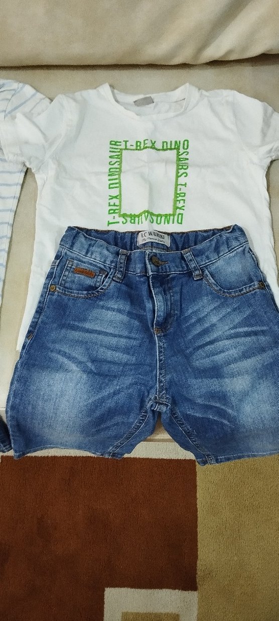 Parlak Mavi Erkek Denim Şort - Görsel 4