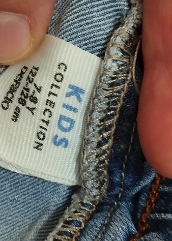 7 Yaş Beden mavi Renk Erkek Çocuk Açık Mavi Denim Şort