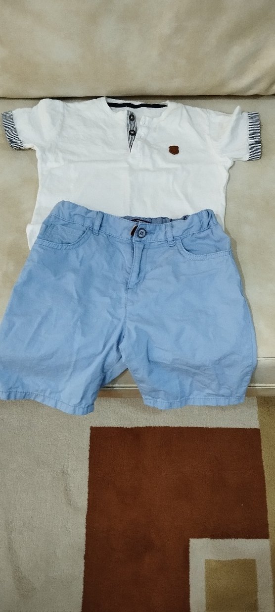 Mavi Pamuklu Erkek Şort - Görsel 4