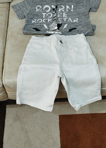 Gri Baskılı Kısa Kollu Erkek Bebek Takımı - Görsel 7