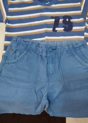 6 Yaş Beden Mavi Erkek Denim Şort