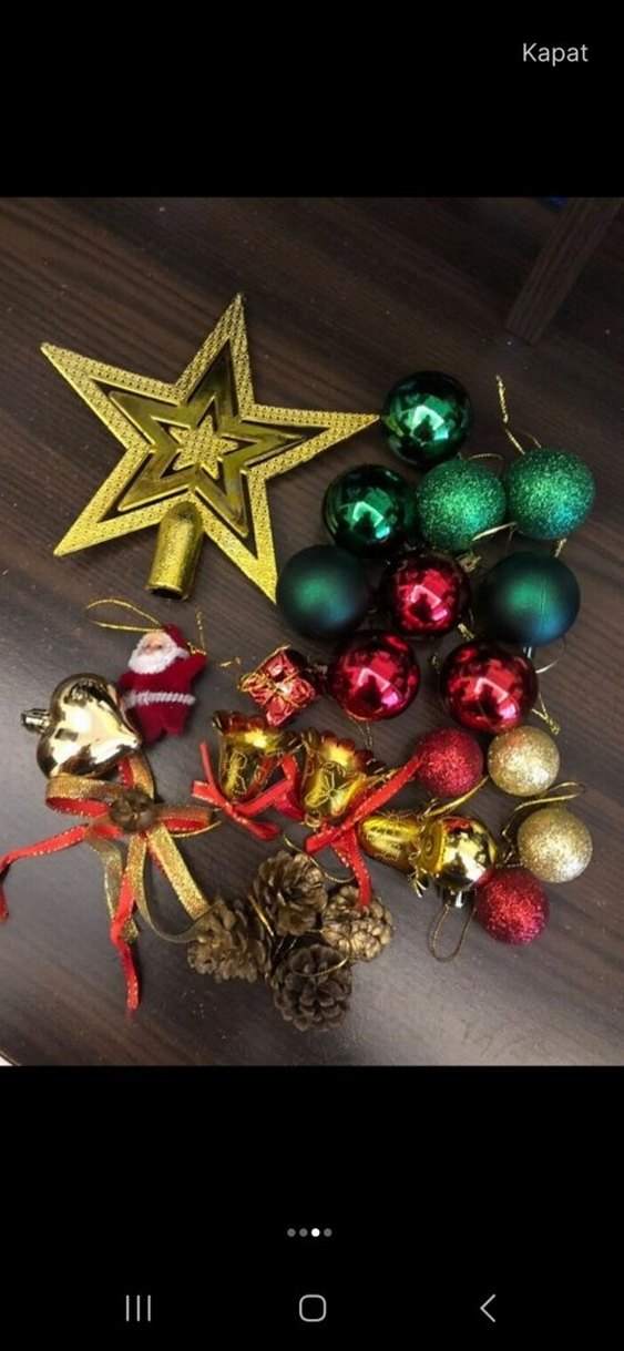 Renkli Yılbaşı Ağacı ve Süsleri - Görsel 3