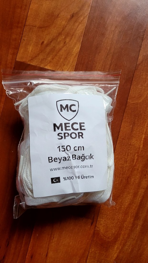 Beyaz Minimalist Ayakkabı Bağcıkları - Görsel 2