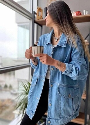 KADIN OVERSİZE KOT CEKET