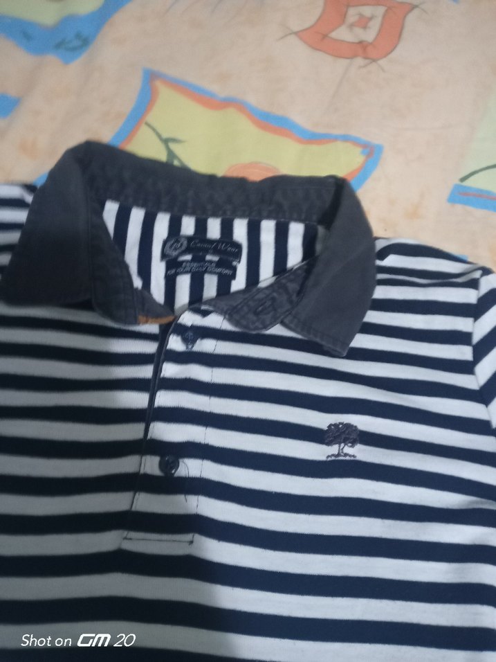 Erkek Uzun Kollu Çizgili Polo Tişört - Görsel 3