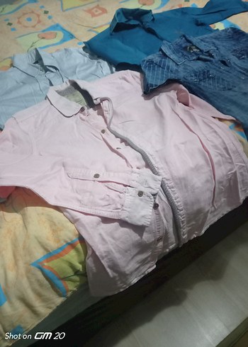 Mavi Denim Düğmeli Erkek Gömlek - Görsel 6