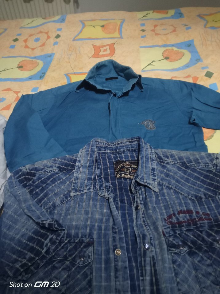 Mavi Denim Düğmeli Erkek Gömlek - Görsel 3