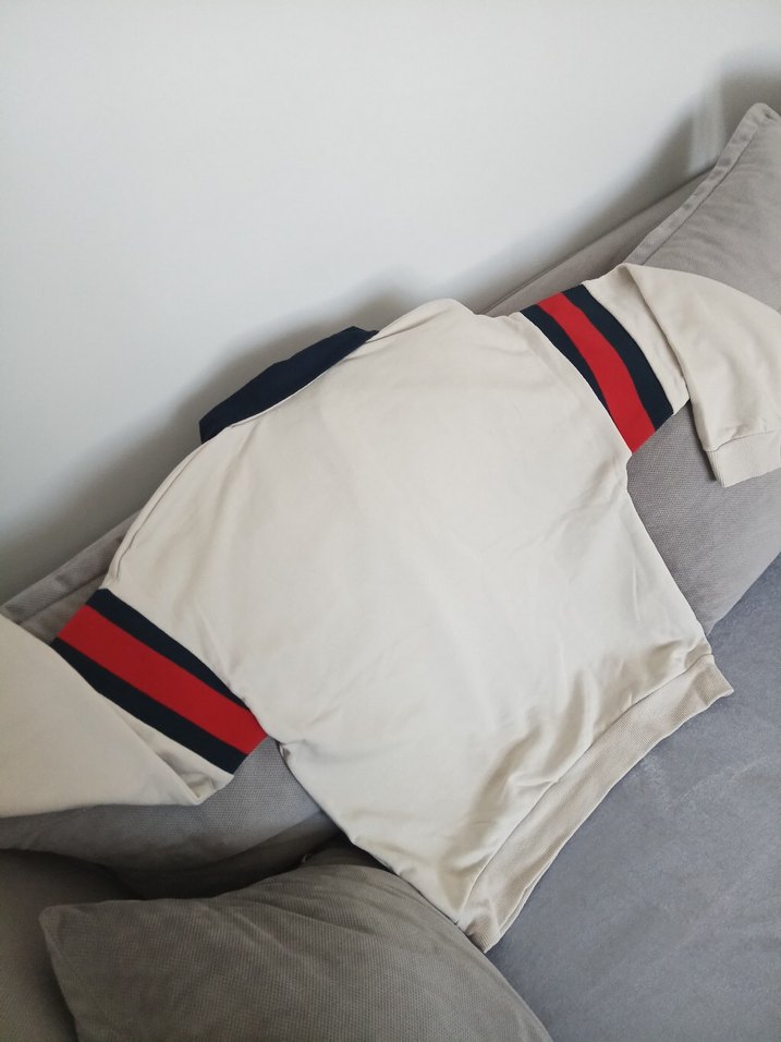 Erkek Çocuk Beyaz Düğmeli Sweatshirt - Görsel 5