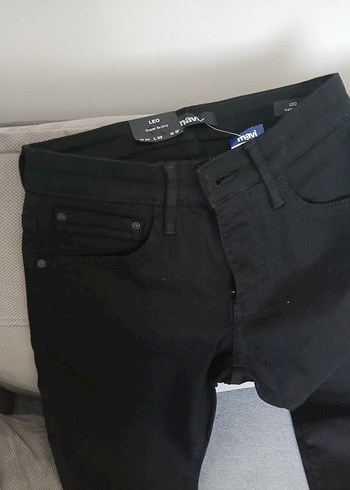 Siyah Dar Kesim Kadın jeans pantolon - Görsel 4