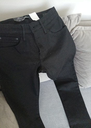 Siyah Dar Kesim Kadın jeans pantolon - Görsel 3