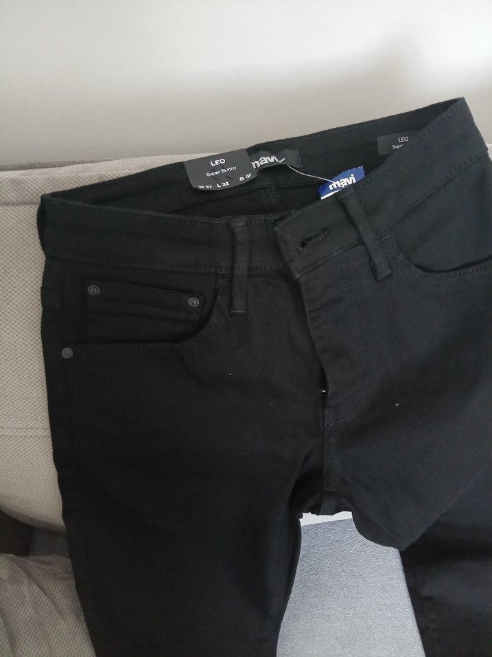 Siyah Dar Kesim Kadın jeans pantolon - Görsel 4