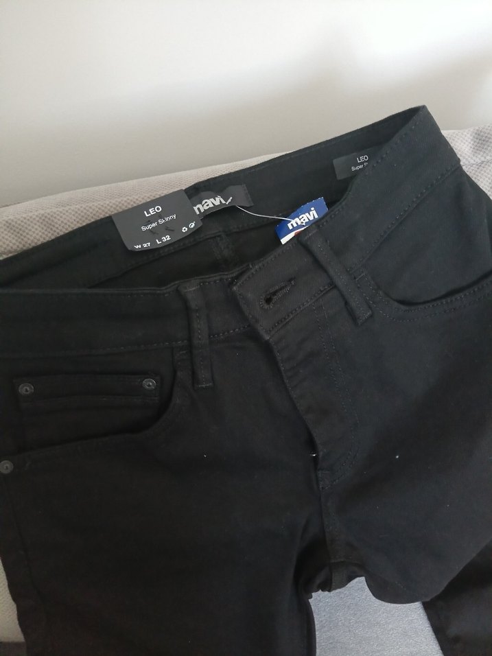 Siyah Dar Kesim Kadın jeans pantolon - Görsel 2