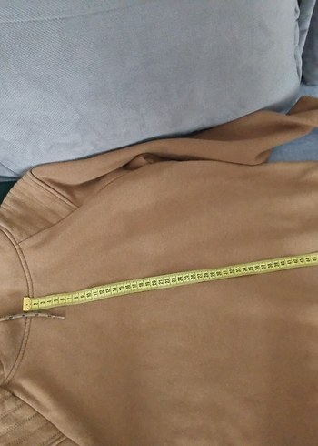 Dik Yaka Kahverengi Fermuarlı Erkek Sweatshirt - Görsel 5