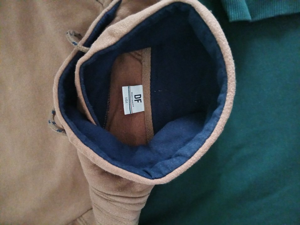 Dik Yaka Kahverengi Fermuarlı Erkek Sweatshirt - Görsel 2