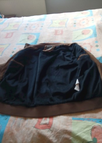 Erkek Kahverengi Süet Fermuarlı Ceket - Görsel 4