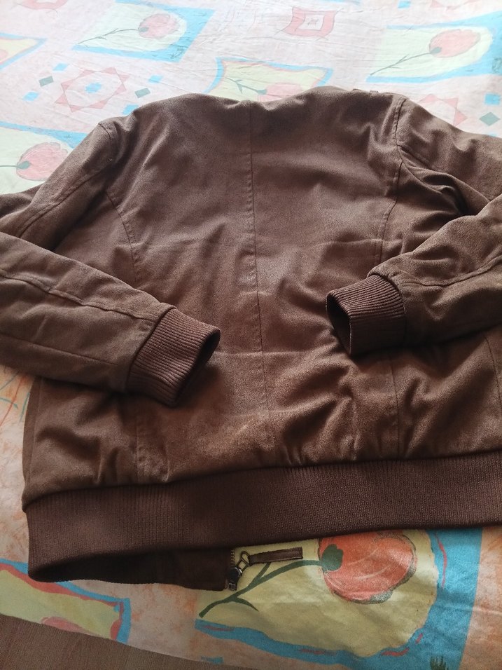 Erkek Kahverengi Süet Fermuarlı Ceket - Görsel 3