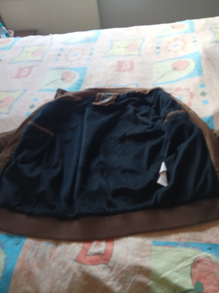 Erkek Kahverengi Süet Fermuarlı Ceket - Görsel 4