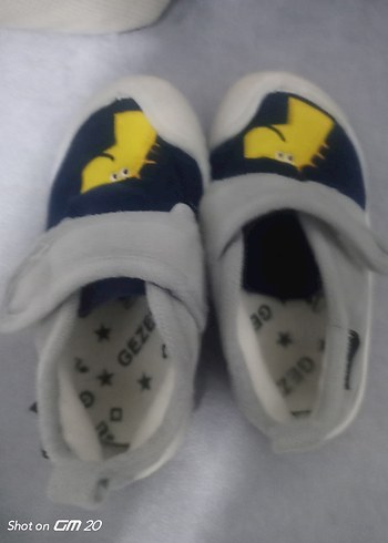 25 Beden Gri Erkek Çocuk Sıcak Ev Terliği Velcro