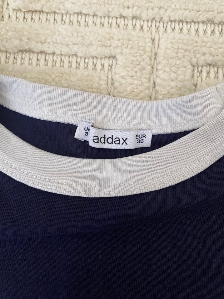 Addax Koyu Mavi Tişört, Baskılı, Kısa Kollu - Görsel 2