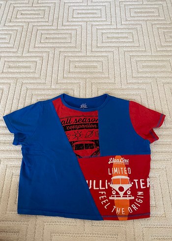 Trendyolmilla Koyu Mavi Retro Baskılı Tişört