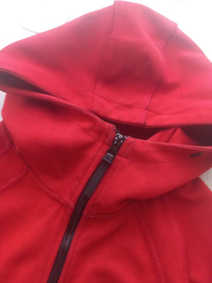 Kırmızı Kapüşonlu Fermuarlı Erkek Sweatshirt - Görsel 4