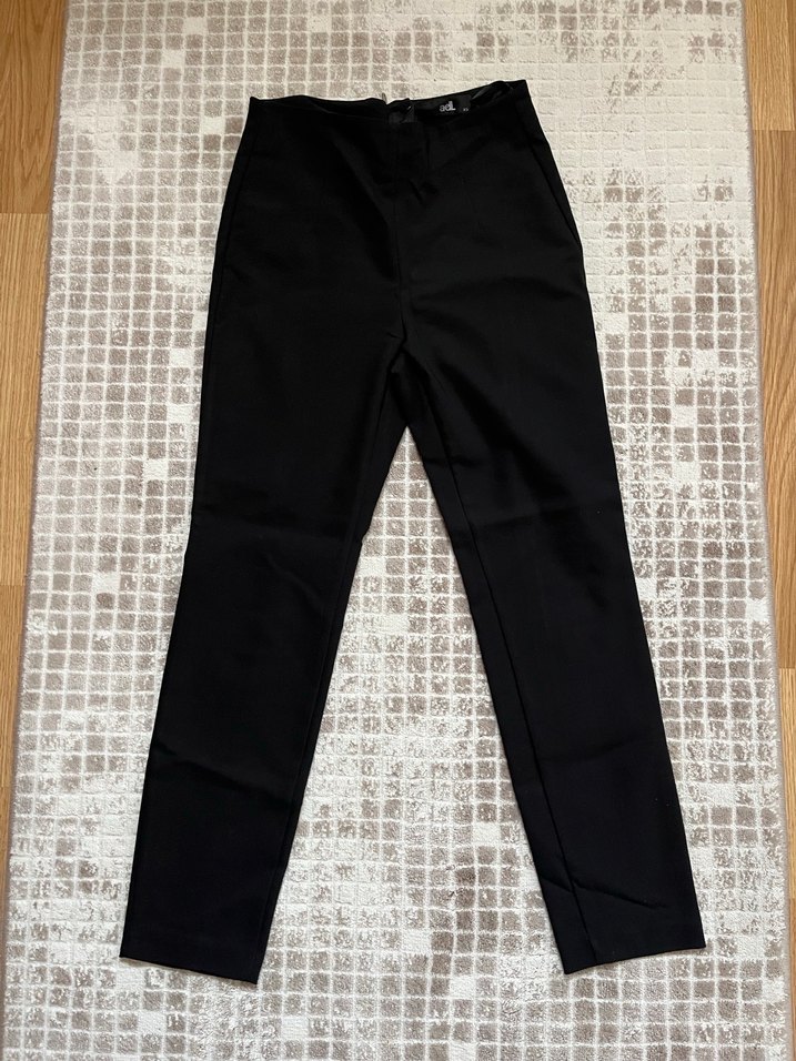 Siyah Kadın Kumaş Havuç ADL Pantolon - Görsel 2