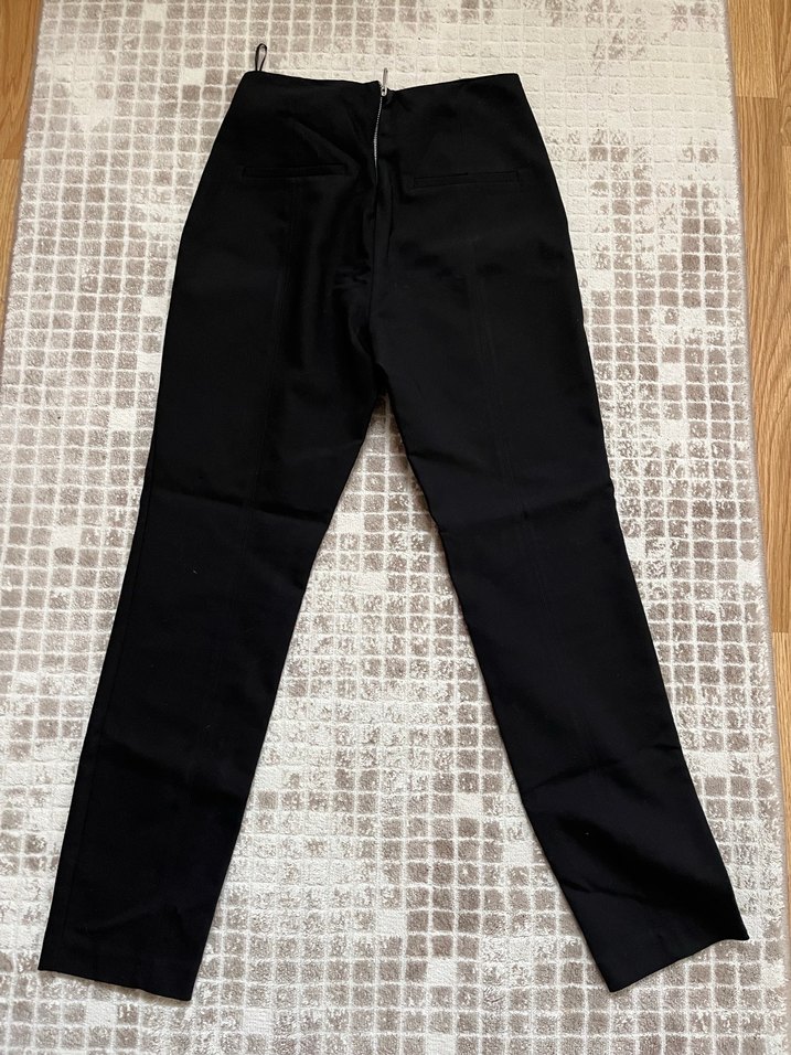 Siyah Kadın Kumaş Havuç ADL Pantolon - Görsel 4