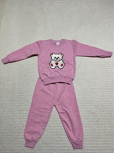 Pembe Ayıcıklı Kız Çocuk Eşofman Takımı