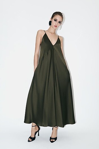 Zara Zara Saten Elbise