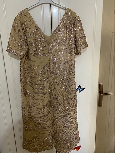 Payetli Midi Elbise - Görsel 3